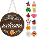 Interchangeable Welcome Sign Fall Halloween Front Door Decor