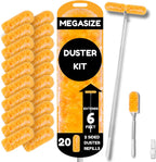 Duster Refills for Swiffer Duster, 30 Count Pink Duster Kit with Handle