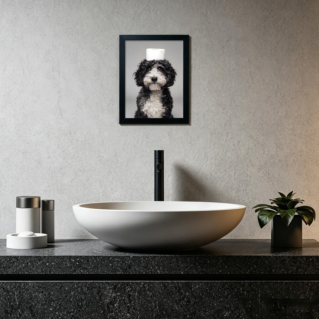 Framed Funny Bathroom Wall Art