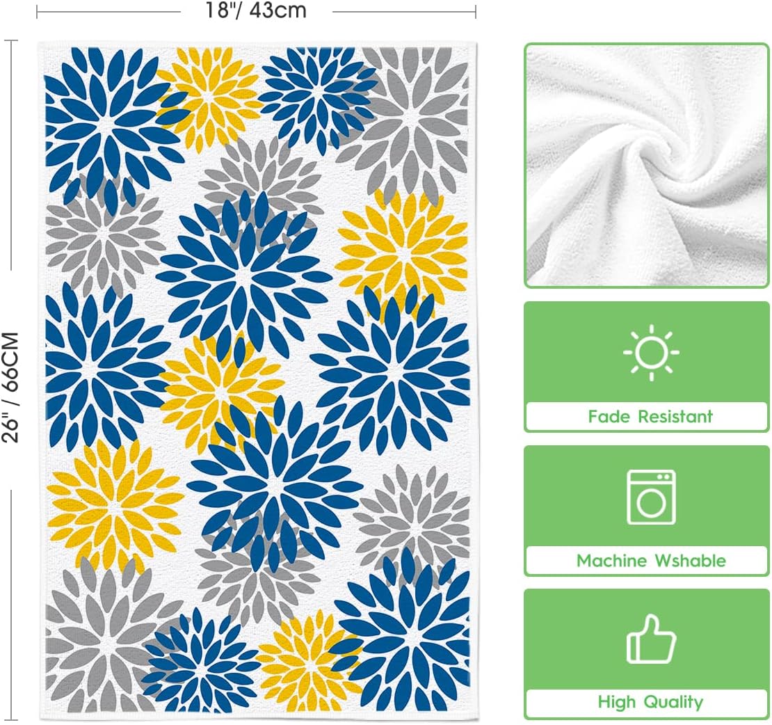 Artoid Mode Stripes Spring Kitchen Towels Set of 4 18x26 Inch