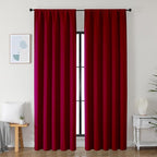 Simplebrand Ava Red Blackout Curtains by Simplebrand