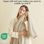 IMEET Linen Ribbed Twin Blanket - Image 2