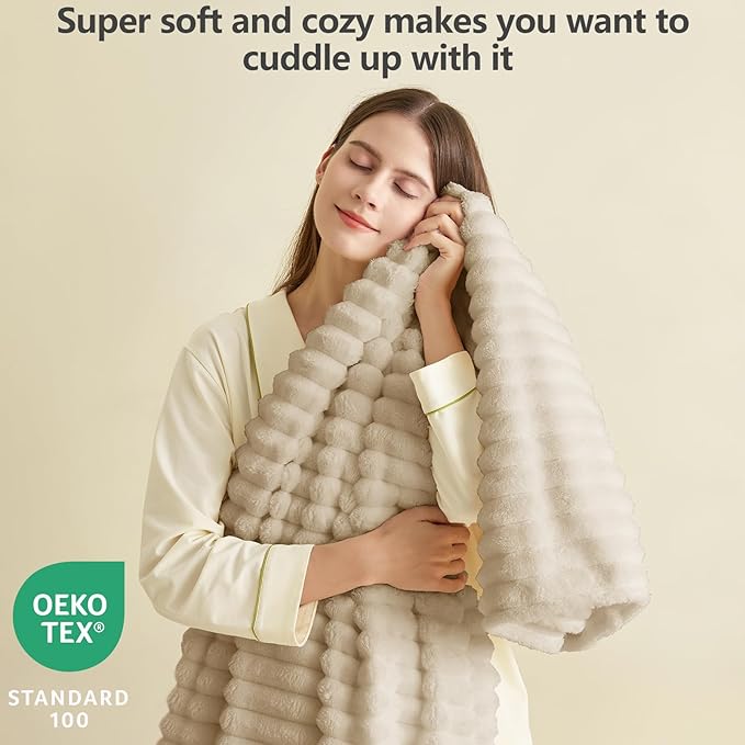 HIMEET Linen Ribbed Throw Blanket - Image 2