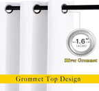 NICETOWN 84 inch Long White Curtains - Image 3