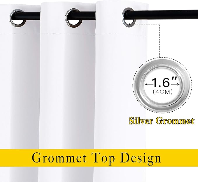 NICETOWN White Curtains for Sliding Door - Image 2