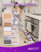 KEEPOW Reusable Power Mop Refills Pads Compatible with Swiffer PowerMop