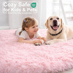 Amdrebio Pink Round Area Rugs 8Ft - Image 2