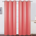 LEMOMO Blackout Curtains 42 x 84 inch/Coral Curtains Set of 2 Panels/Thermal by Lemomo
