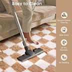 Ophanie Checkered Beige & White Rug - Image 6