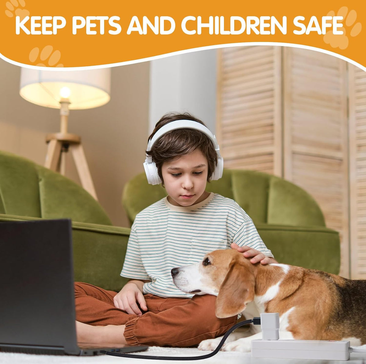 Poen 3 Pack 30ft Cord Protectors from Pets No Chew, 3/8 Inch, Pet Material