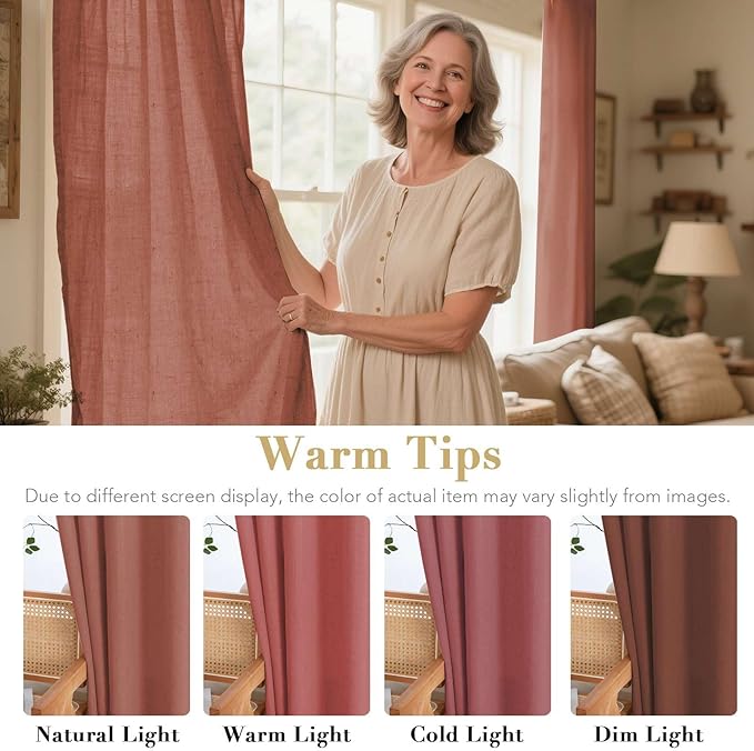 H.VERSAILTEX Living Room Linen Curtains - Image 3