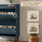 ChooChoo Shoe Storage Cabinet with 2 Flip Drawers and Deodorizer