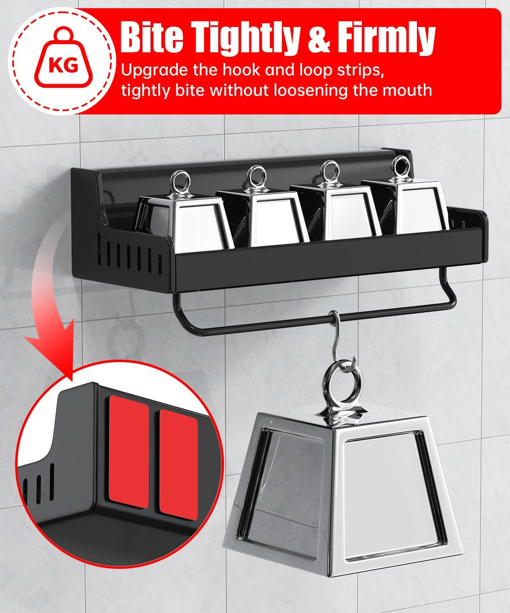 PHIXBEAR 8Sets Heavy-Duty Hook and Loop Strips, Heat Resistant Waterproof