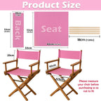 STAY GENT Director's Chair Canvas Replacement Kit 21"L x 8"W - 21"L x 16.5"W Replacement Canvas Durable Cotton Canvas Seat & Back Covers for Home,Model Artist,Makeup,Show Dressing Room, 1 Set Pink