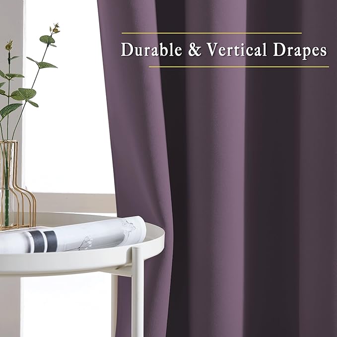 NICETOWN Plum Curtains and Drapes - Image 5