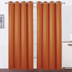LEMOMO Blackout Curtains 66 x 84 inch/Orange Curtains Set of 2 Panels/Thermal by Lemomo
