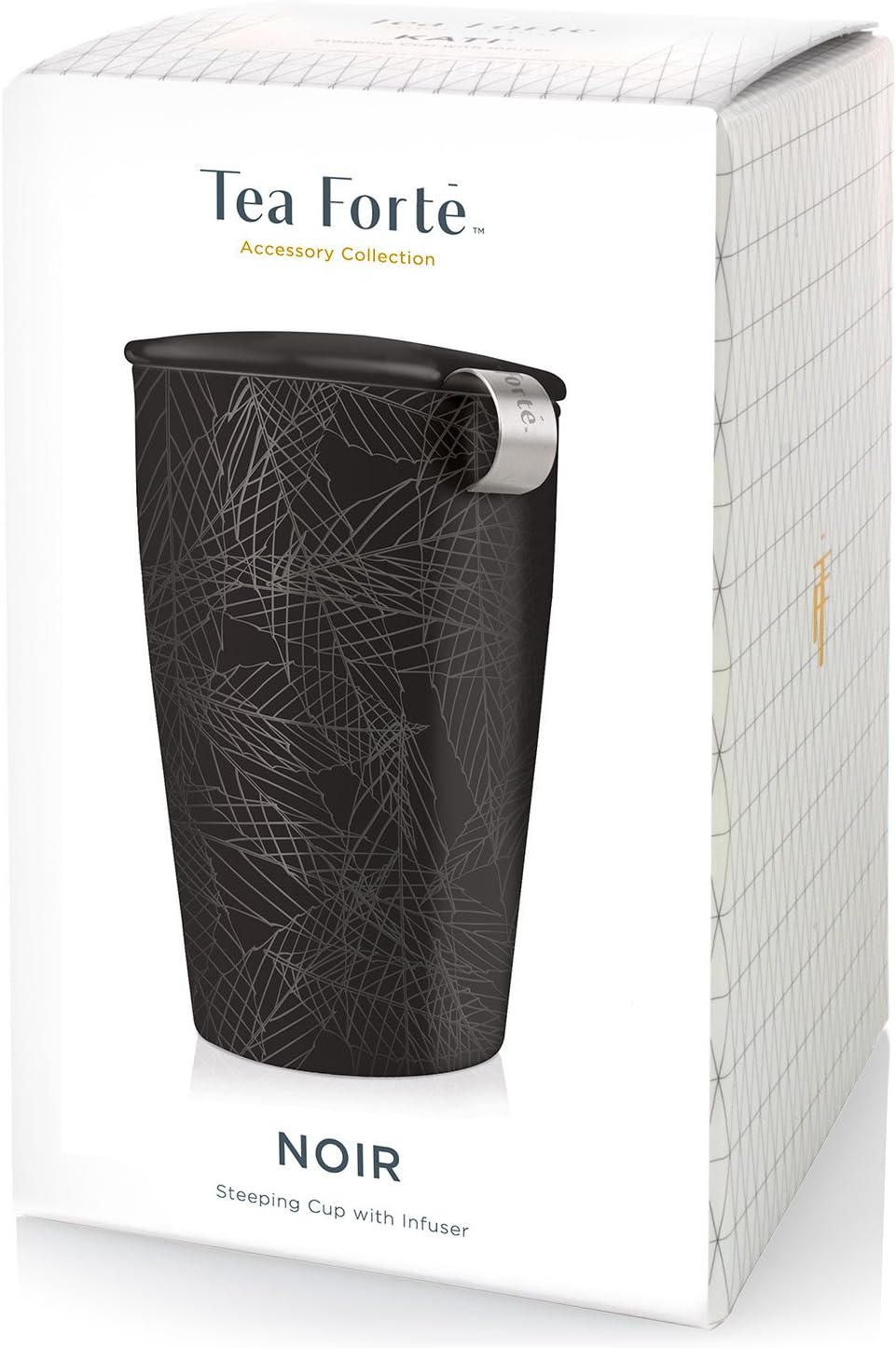 Tea Forte Noir Ceramic KATI Tea Cup with Infuser
