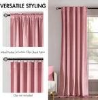 MIULEE Velvet Curtains 108 inches Long 2 Panels - Image 2