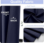 Simplebrand Ava Navy Blue Short Blackout Curtains - Image 3