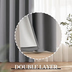 Yakamok Grey Room Darkening 100% Blackout Curtains Grommet Window Treatments - Image 8