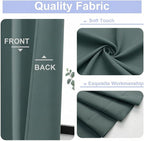 Simplebrand Dark Green Blackout Curtains - Image 3
