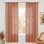 LAMIT Light Filtering Linen Curtains 72 inches Long by LAMIT