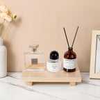 Bathroom Tray Wood Riser Kitchen Decor Soap Holder, 9" x 6" Burlywood