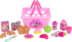 Disney Junior Minnie Bow-Tique Bowtastic Shopping Basket Set with Pretend Food and Accessories, Pretend Play, Kids Toys for Ages 3 Up by Just Play