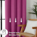 Simplebrand Ava Hot Pink Blackout Curtains - Image 8
