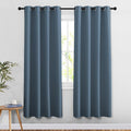 NICETOWN Smoky Blue Doorway Curtains 78 inches Long, Grommet Privacy Door by NICETOWN