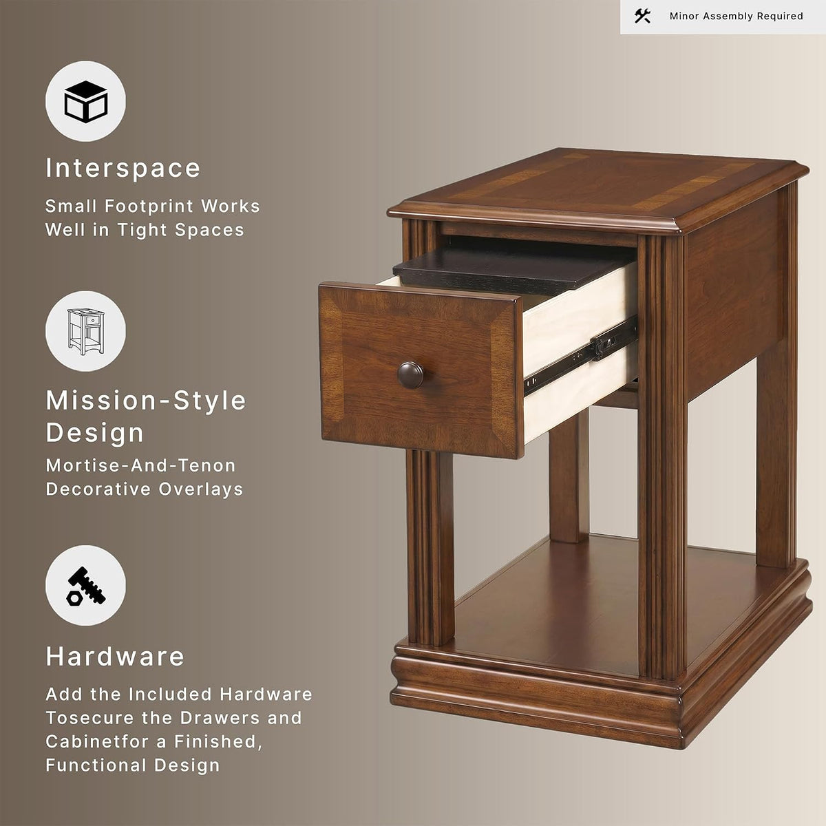 Signature Design by Ashley Breegin Narrow Chairside End Table