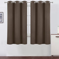 LEMOMO Chocolate Brown Blackout Curtains 42 x 63 Inch Length/Set of 2 Curtain by Lemomo
