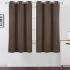 LEMOMO Chocolate Brown Blackout Curtains 42 x 63 Inch Length/Set of 2 Curtain by Lemomo