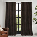RYB HOME Brown Velvet Curtains 72 inches by RYBHOME
