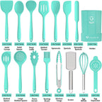 Silicone Kitchen Utensils Set, 16-Piece Silicone Cooking Utensils by Deedro