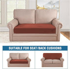 H.VERSAILTEX Velvet Stretch Individual Couch Cushion Cover Plush Slipcover - Image 3