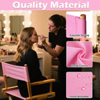 STAY GENT Director's Chair Canvas Replacement Kit 21"L x 8"W - 21"L x 16.5"W Replacement Canvas Durable Cotton Canvas Seat & Back Covers for Home,Model Artist,Makeup,Show Dressing Room, 1 Set Pink