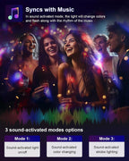 Luditek 2-Pack Sound Activated Party Lights with Remote, Disco Ball Strobe
