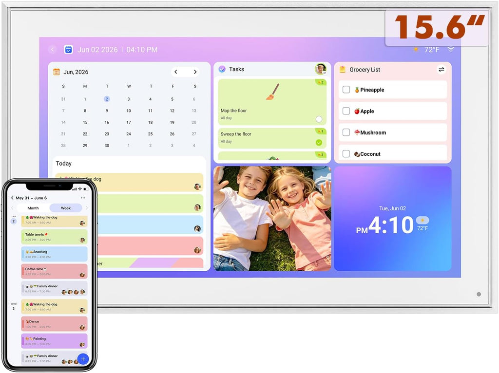10.1" Smart Digital Calendar with Chore Chart & Touchscreen