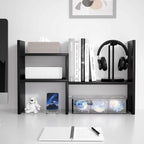 Jerry & Maggie Adjustable Rotatable Wood Desktop Display Shelf Black