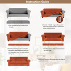 WEERRW 4 Pieces Velvet High Stretch Couch Covers - Image 6