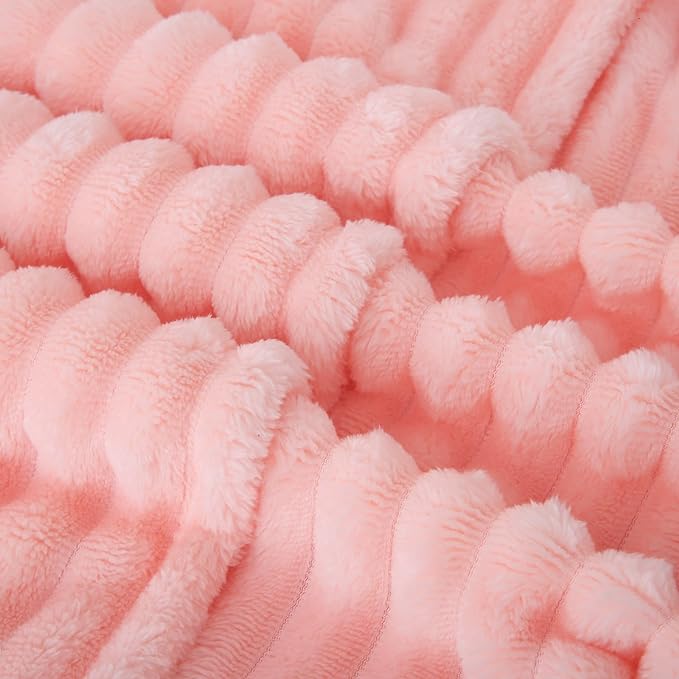 Valentines Day Decorations Light Pink Fleece Throw Blanket 50”×60” - Image 6