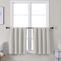 Simplebrand Ava Natural Short 24 Inches Blackout Curtain 2 Panels Set, Half by Simplebrand