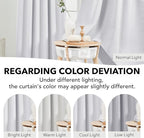Deconovo Blackout Curtains, Thermal Insulated, W52 x L95 2 Panels, Back Tab - Image 3