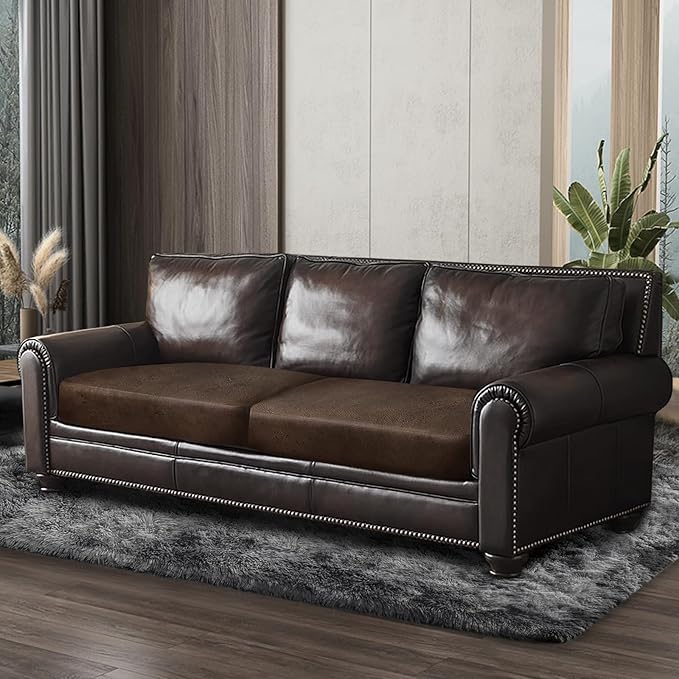 Leather Look Couch Cushion Covers Sofa Seat Slipcovers Sets Couches Furniture - Image 8