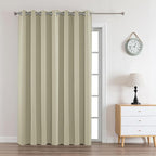 Joydeco Light Beige Custom Solid Single Blackout Curtain by JOYDECO