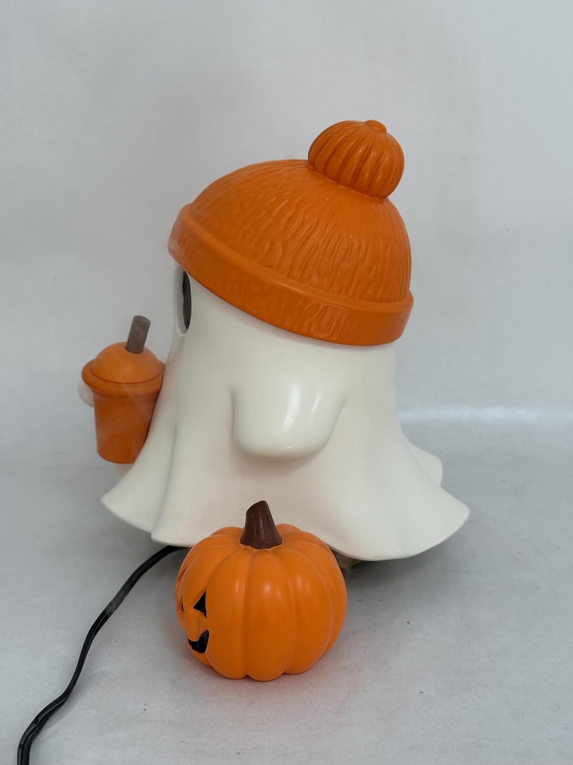 Statue Cute Ghost Halloween Humidifier, USB Powered Portable Mini Cool Mist Humidifier with Pumpkin Decor, Small Air Humidifier for Bedroom, Desk, Office, Halloween Party Decorations