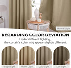 Deconovo Blackout Curtains, Thermal Insulated, W52 x L72 2 Panels, Back Tab - Image 6