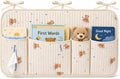 Bedside Caddy Nursery Playpen Organizer, Hanging Crib Book & Toy Storage
