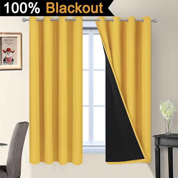 Yakamok Thermal Insulated 100% Blackout Curtains - Image 2